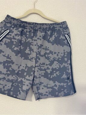 Spyder Gray Digital Camo Athletic Shorts